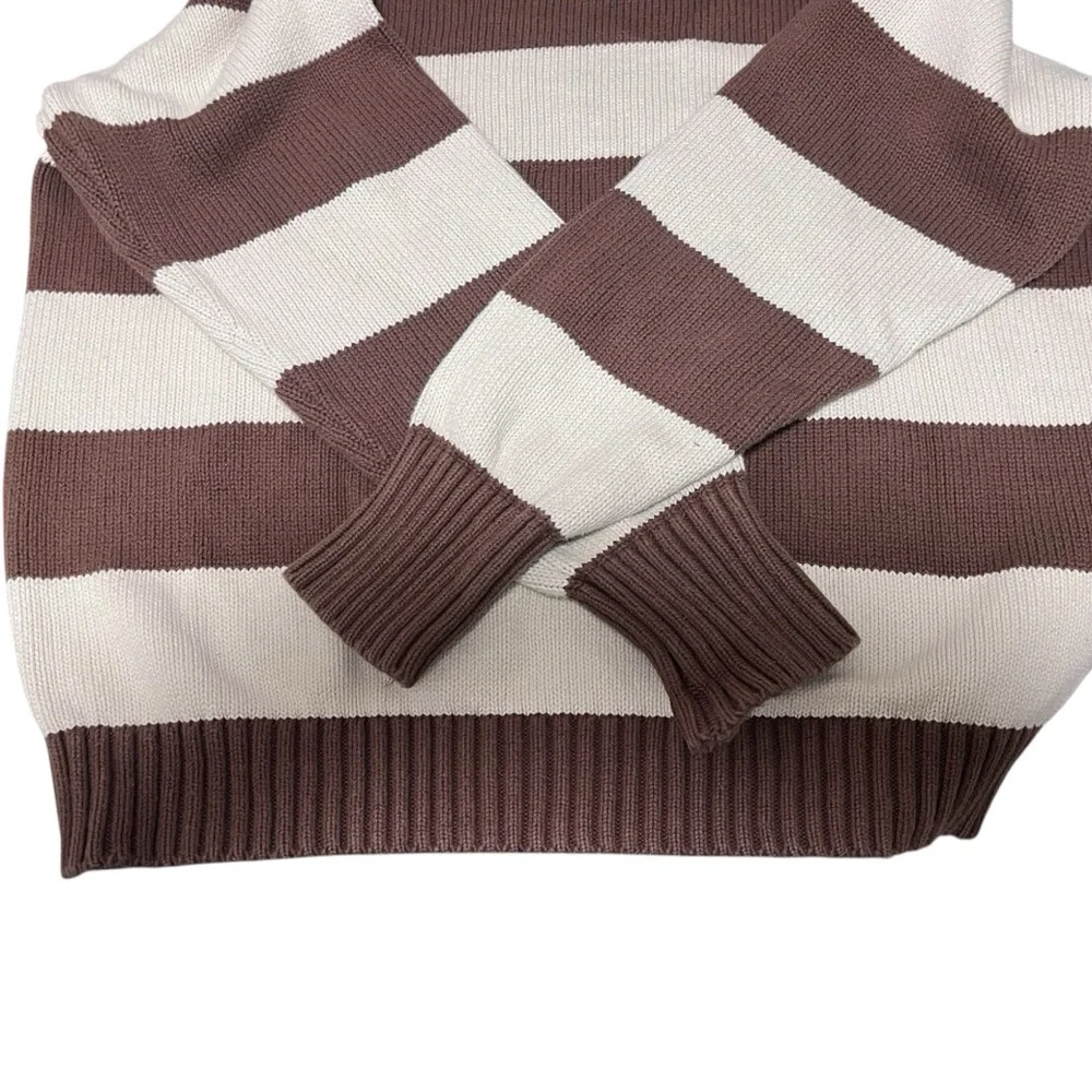 John Galt Cream & Brown Brianna Striped Sweater - Picture 9 of 15